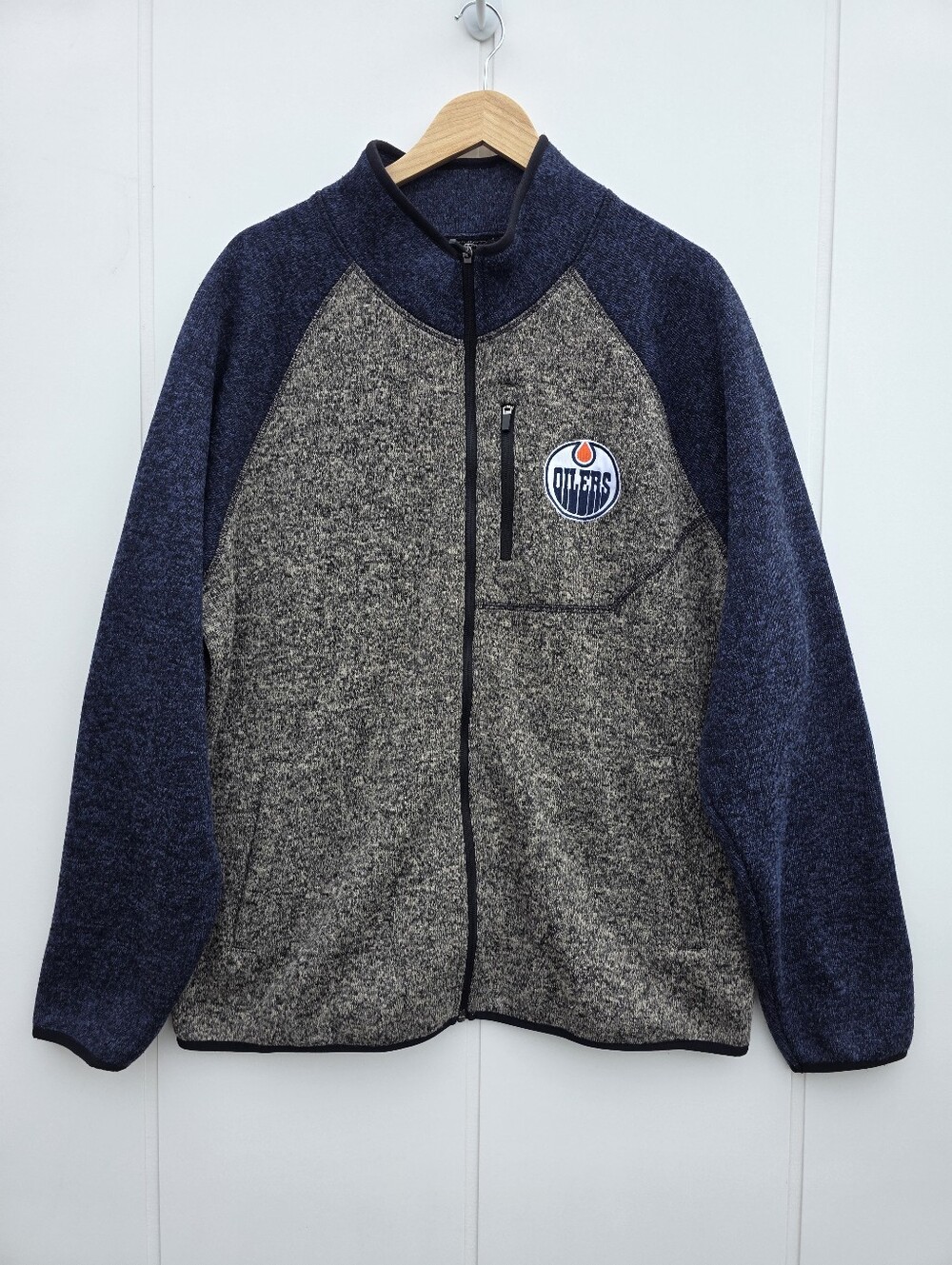 Edmonton Oilers G-III Sports Carl Banks Switchback Raglan Full Zip Jacket XL